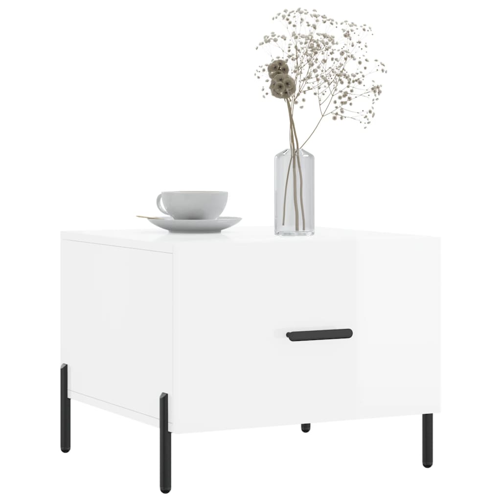 Coffee Tables 2 pcs. High Gloss White 50 x 50 x 40 cm Engineered Wood