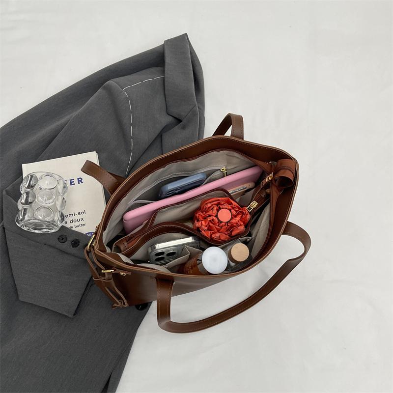 Velkokapacitní taška Dámská taška přes rameno Kožená taška Bucket Bag