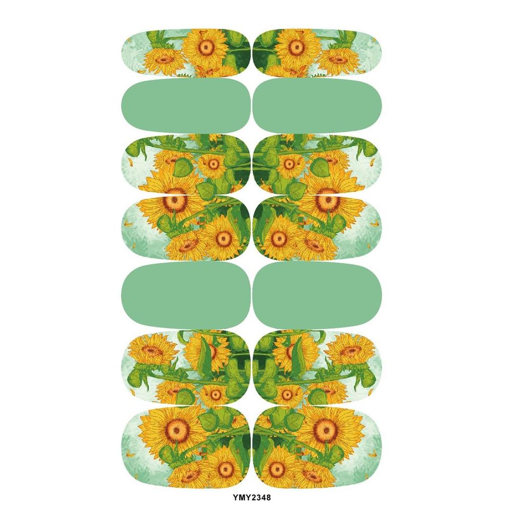 Sunflower Nail Stickers - Trendy Full-Set Decorative Stickers (YMY2340-2)