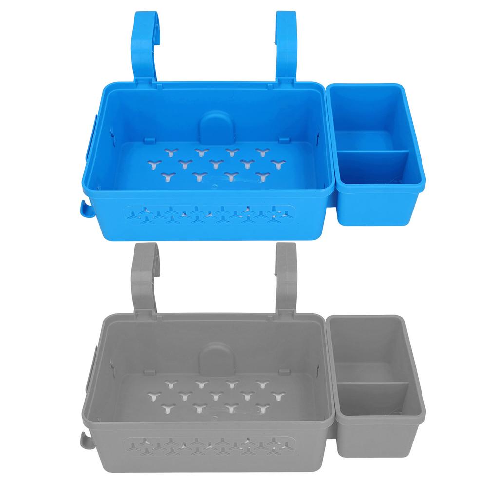 Poolside Storage Basket Thickened Swimming Pool Hanging Basket with Cup Holder for 2.3in Or Less Top