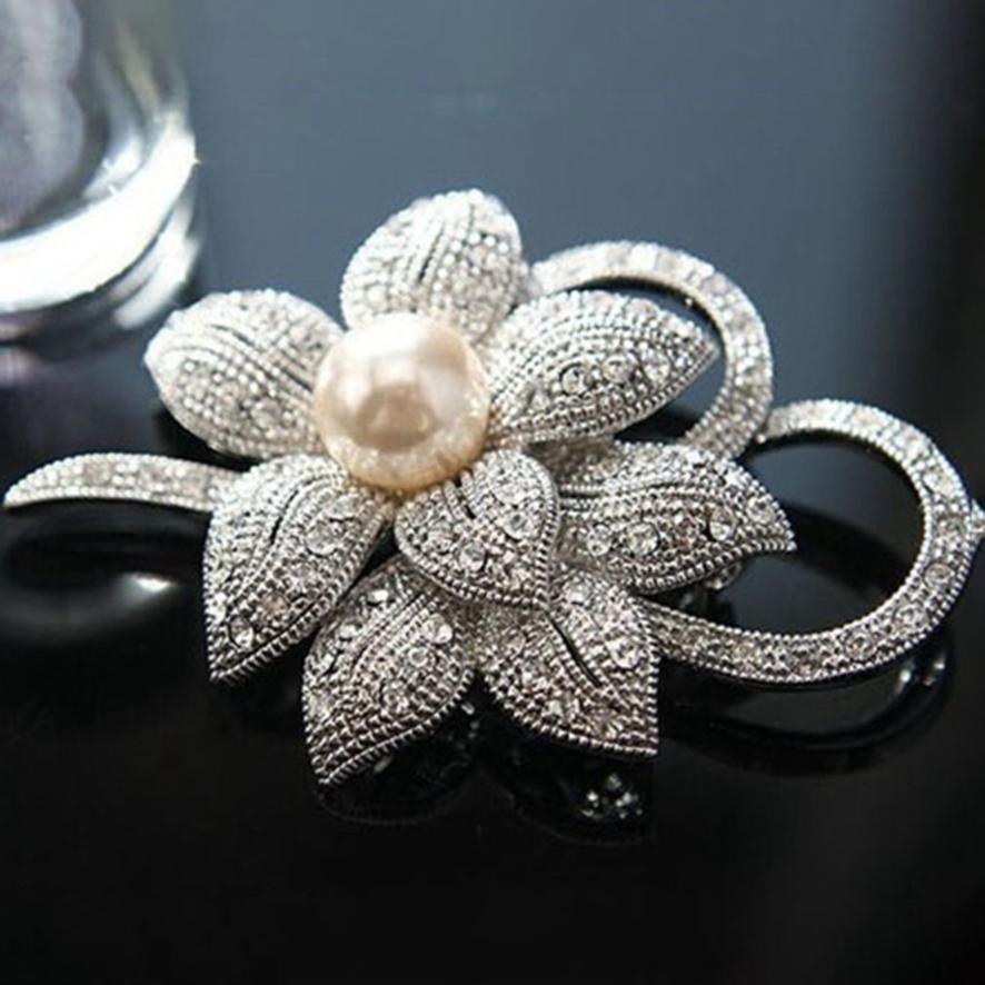 Broche à fleurs délicate et élégante pour femmes, bijoux de mariée