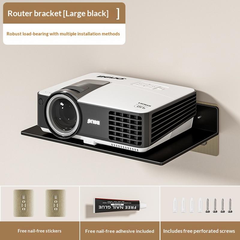 WiFi Router Shelf Wall Mounted No Drill Durable Stainless Steel Rack for Makeup Cosmetic Storage Bathroom