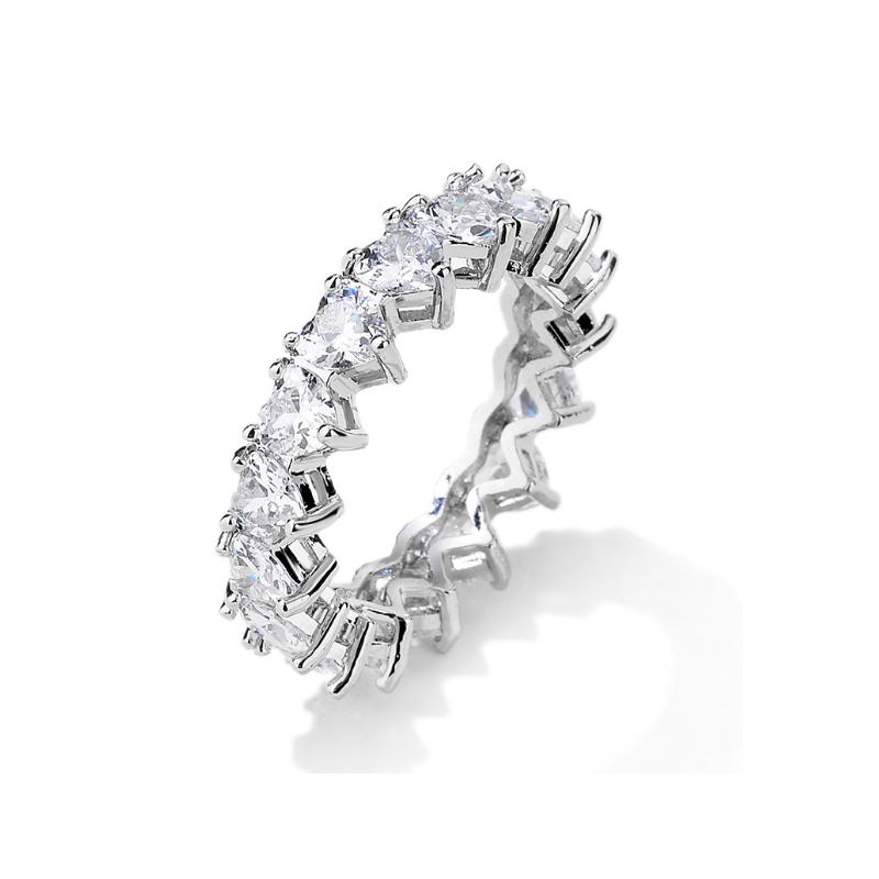 Gold Plated Ring with Zircons Surgical Steel Us6 Eu11 Gold