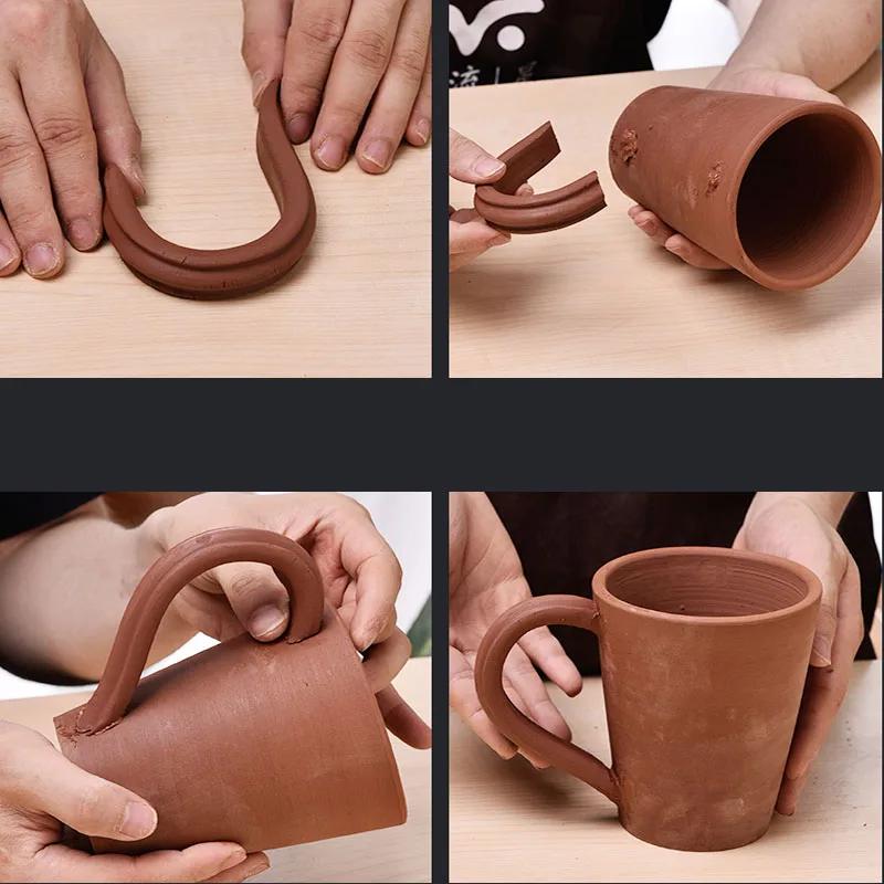 Copo de chá utensílio de água lidar com ferramenta cerâmica diy artesanal escultura de argila de polímero raspador de reparação leve e fácil de usar