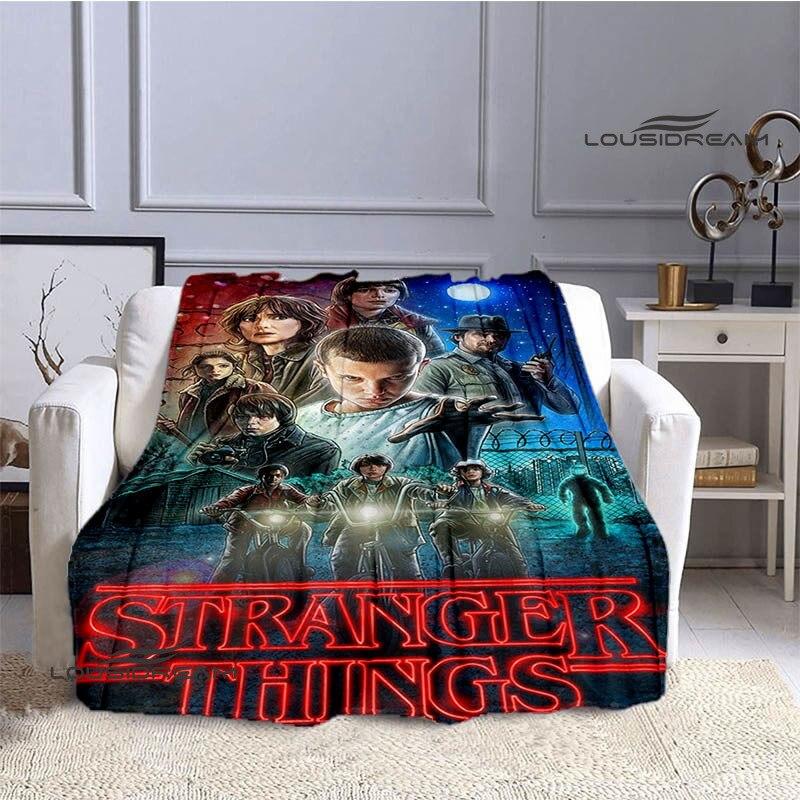 Stranger Things Klassieke Print Deken Dunne Deken Flanel Zacht en Comfortabel Huis Reisdeken Verjaardagscadeau Beddeken
