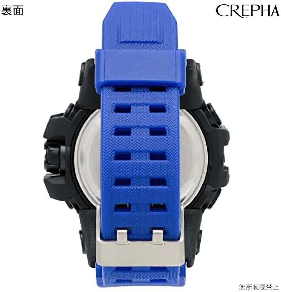 [Clefa] Digital Ana Herrenuhr Wasserdicht Stoppuhr Urethanband Schwarz TS-AD095-BL