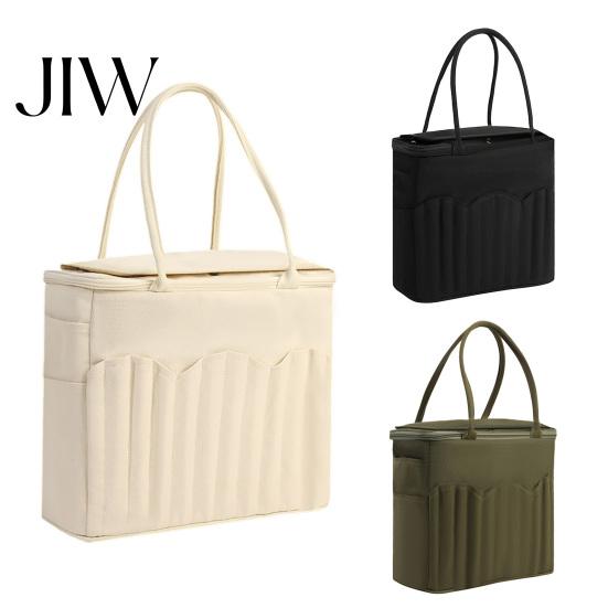 Portable Sewing Kit Holder Canvas Knitting Bag, with Multiple Pockets And Yarn Holes, Storage Organizer for Large Capacity Crochet Organizer,