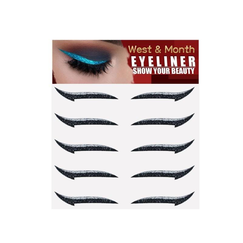West Month Selbstklebende Lidschatten-Sticker Fünf-Paar-Set für ein umwerfendes Party-Make-up