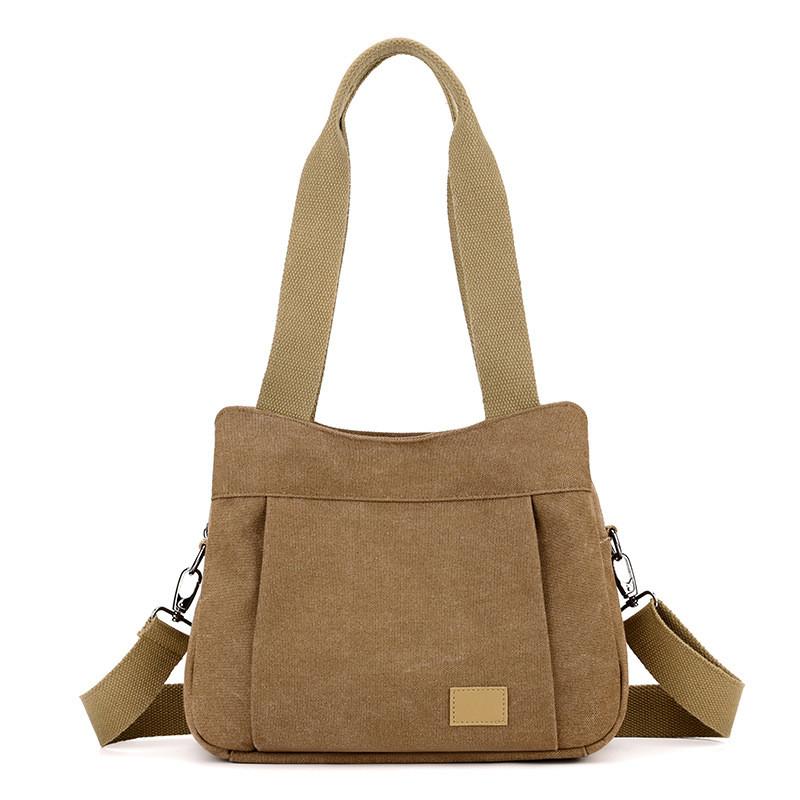 Canvas Tote Bag For Women With Zipper Closure And Inner Pockets For Daily Use