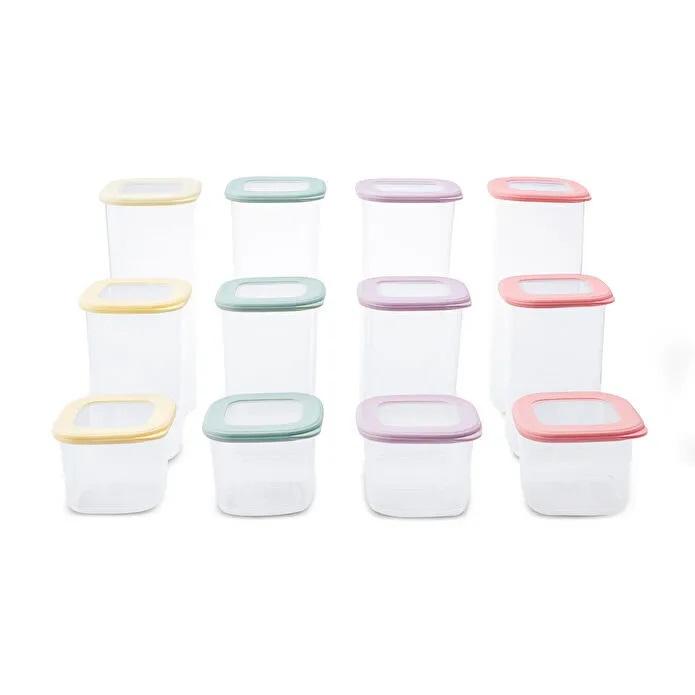 12 Piece Airtight Food Storage Container Set – Transparent BPA-Free Pantry Organizer, Stackable Leakproof Snack Jars for Kitchen