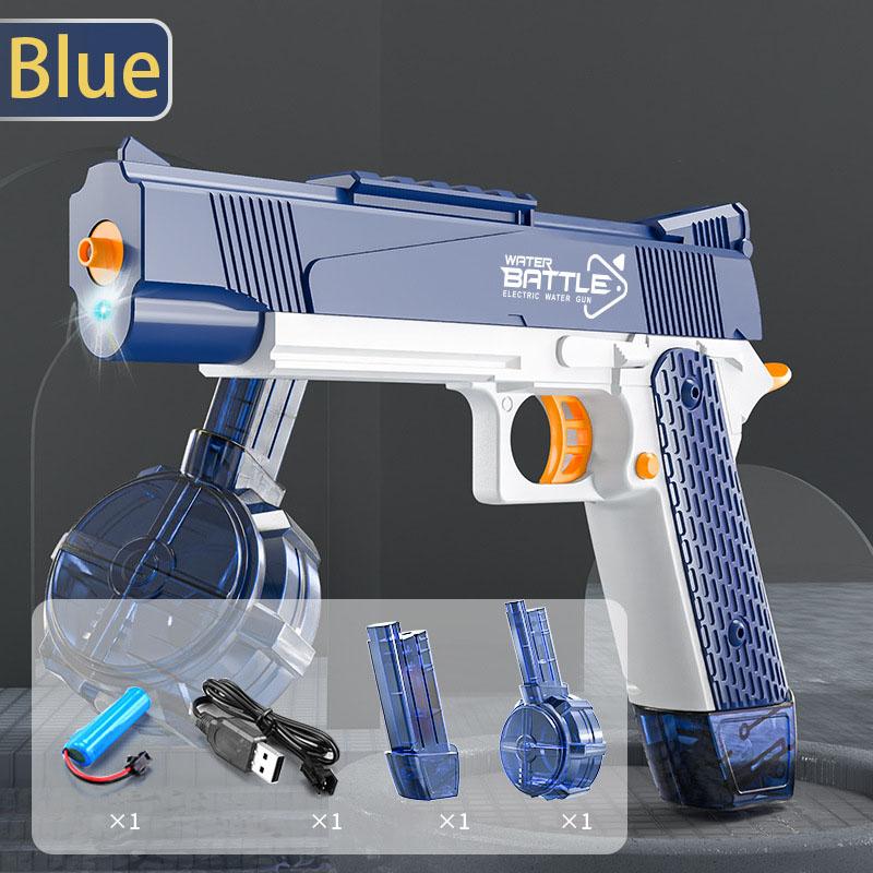 

M1911 Электрические водяные пистолеты Игрушечные пистолеты-брызгалки, Игры для стрельбы в бассейне на пляже Игрушки для улицы, Водяной бластер-пистолет для детей и взрослых