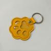 Faux Leather Pet Hair Keychain Dog Cat Claw Shape Souvenir