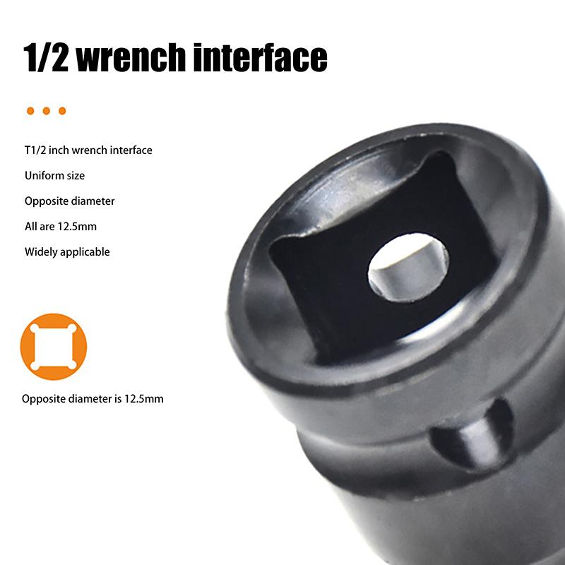 Universal Wrench Adapter Socket Ratchet Torque Wrench Adapter 1/2 Inch Square To 1/4 Inch Hex Ratchet Socket Converter 2026