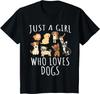 Just A Girl Who Loves Dogs Funny Puppy TShirt 100 Cotton ONeck Short Sleeve Summer Casual Mens Tshirt Streetwear