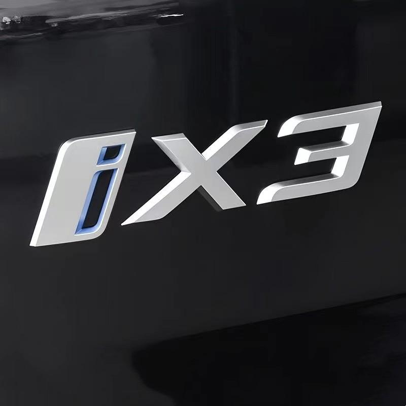 LVLL3 Applicable To BMW iX3 I3 Logo Tail Car Stickers 3D ABS Letter Car Stickers New Energy G08 New Logo Modified Auto Parts.