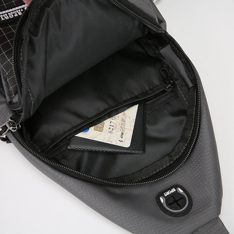 Chest Bag Men's Sports Shoulder Bag Nylon Crossbody Bag