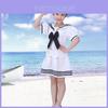 Childrens Navy Uniform Dance Costume With Polyester Fabric For Stage Performance