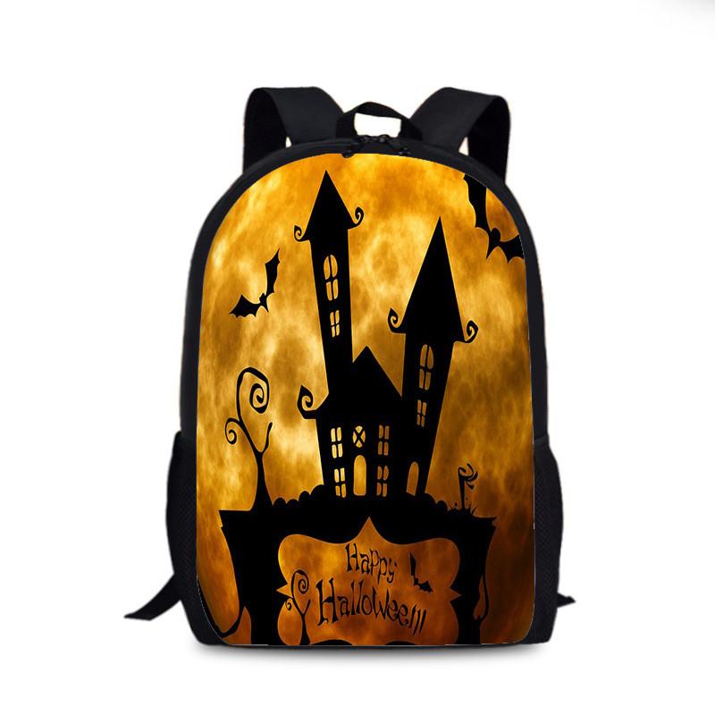 Halloween Fledermaus Kürbis Rucksack Aus Nylonmaterial Für Den Täglichen Gebrauch Und Street Style