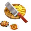 Stainless Steel Crinkle Cut Potato Slicer Wavy Blade Cutter Potato Chopper For Vegetable Chip Making Kitchen Cooking Tool