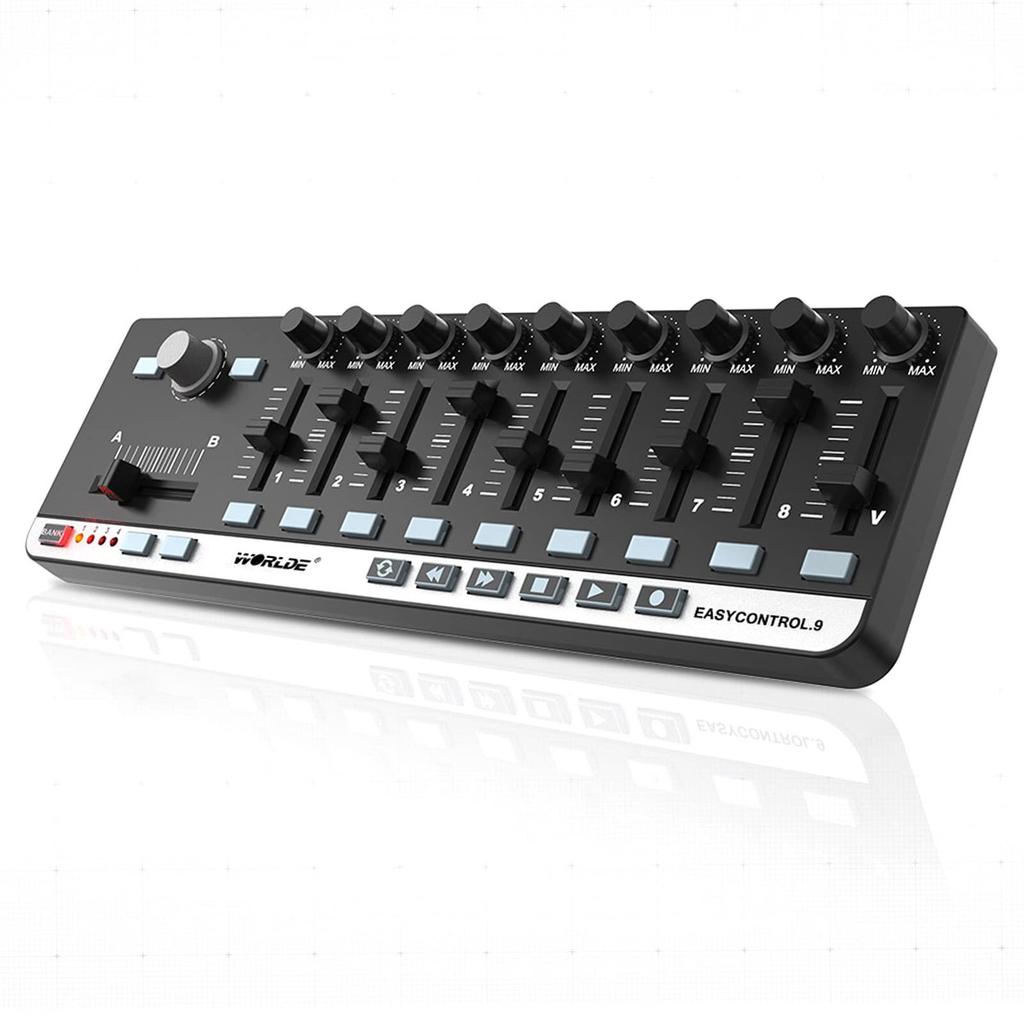 Btuty Portable Mini USB 9 Slimline Control MIDI Controller Keyboard Controller