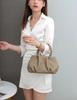 Trendy French Design Women's Large Capacity Genuine Leather Pleated Cloud Bag