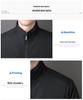 Men's Executive Stand-Up Collar High-End Coat - Autumn/Winter, Casual Loose Fit, Plus Velvet, Middle-Aged Style