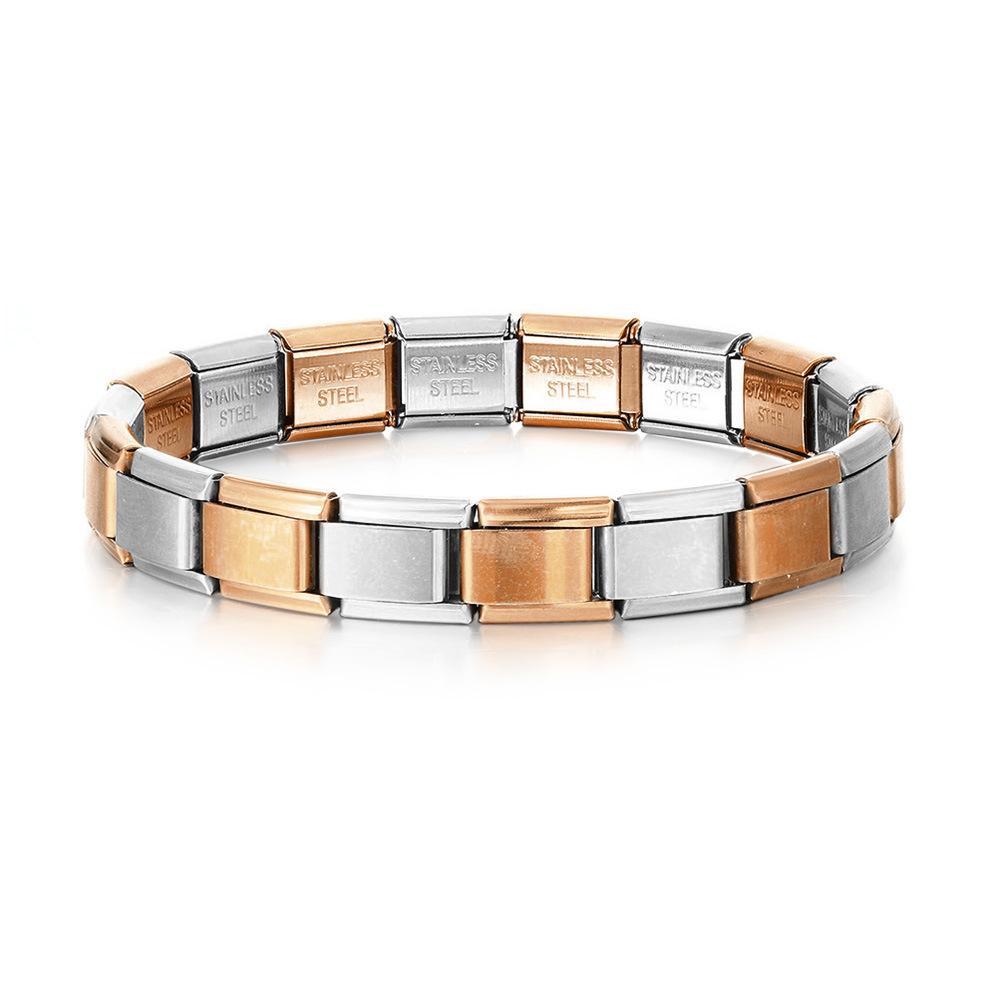 9mm breites Italienisches Edelstahl Charm Armband Mode Männer Mädchen Modulares Armband Hohe Qualität DIY Fabrik
