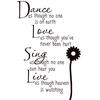 Dance As Though No One Is Watching Love Quote Wall Decals Removable Pvc Wall Stickers Home Decor Bed