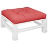 Pallet Cushion Red 80x80x12 Cm Fabric