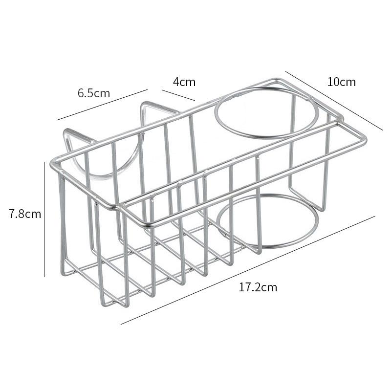 Punch-Free Drain Rack Dishwashing Sponge Sink Shelf Faucet Holder Stainless Soap Storage Holder Accessories Kitchen Organizer