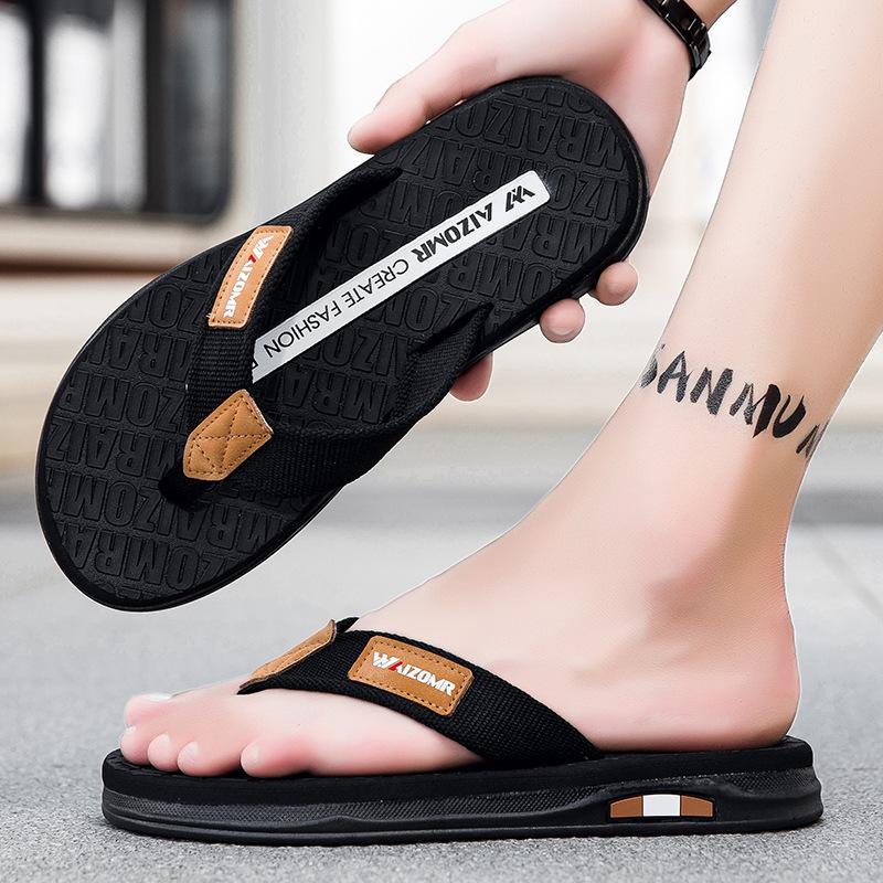 Fashion New Men's Outdoor Slippers Casual Beach EVA High Elasticity Thick Bottom Flip Flops