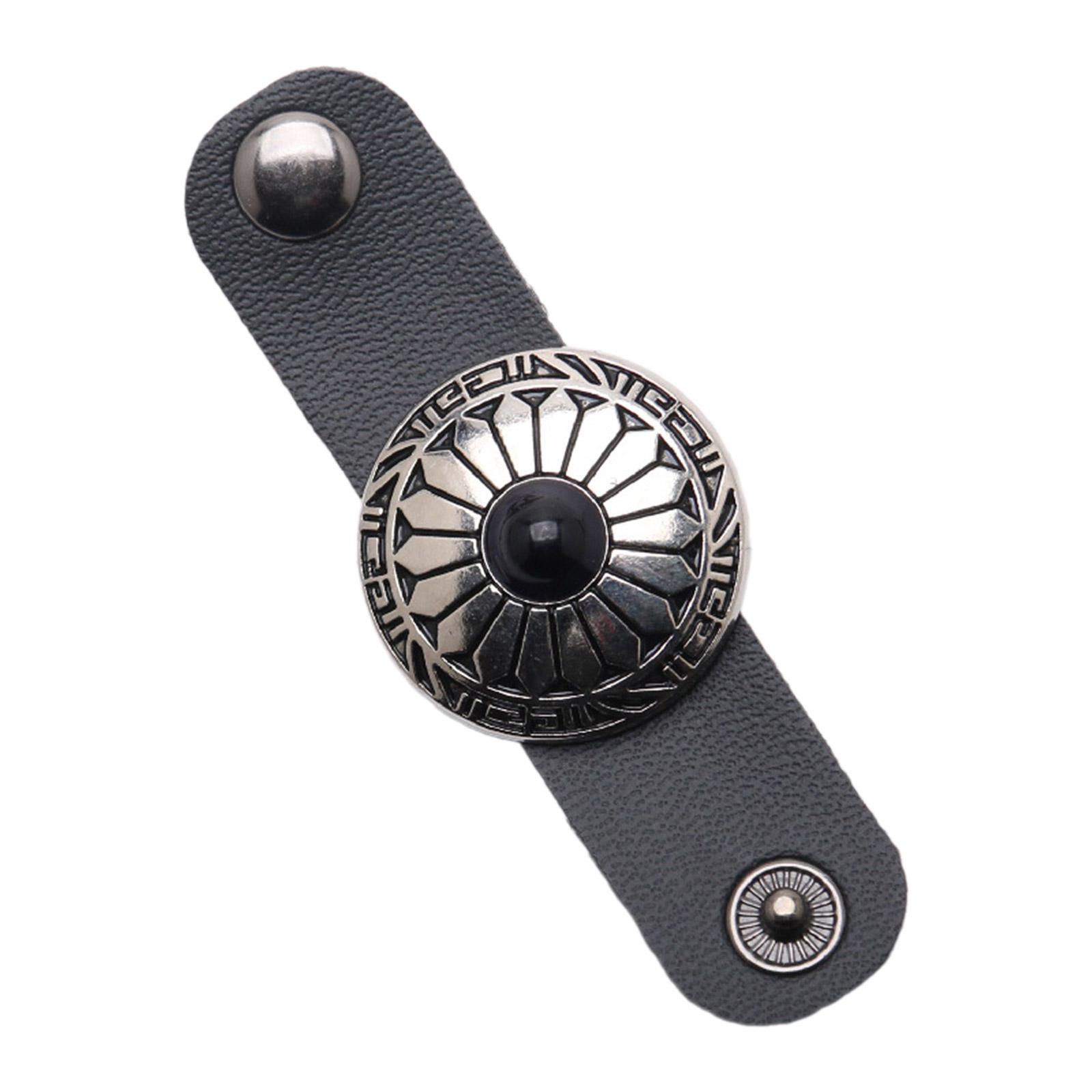 

Cowboy Western Style Faux Leather Scarf Buckle Vintage Bandana Square Scarf Neckerchief Clip Holder with Button 4