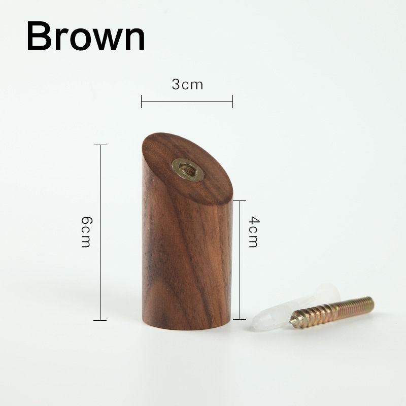 Natural Wood Clothes Hanger Wall Mounted Coat Hook Decorative Key Holder Hat Scarf Handbag Storage Hanger Bathroom Rack