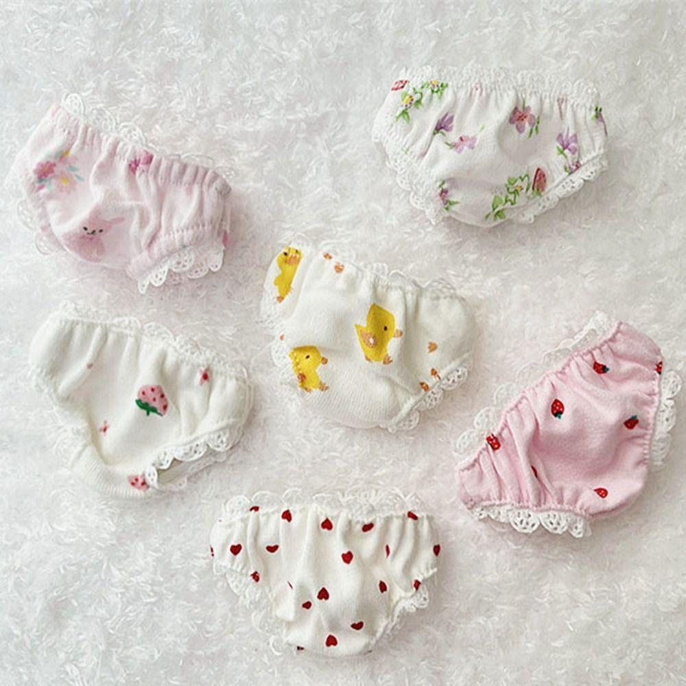 Doll Fashion Clothes Underwear Panties15/20cm Cotton Dolls Underpant Knickers for 1/11 Ob11 Dolls for 1/12bjd Doll Clothing
