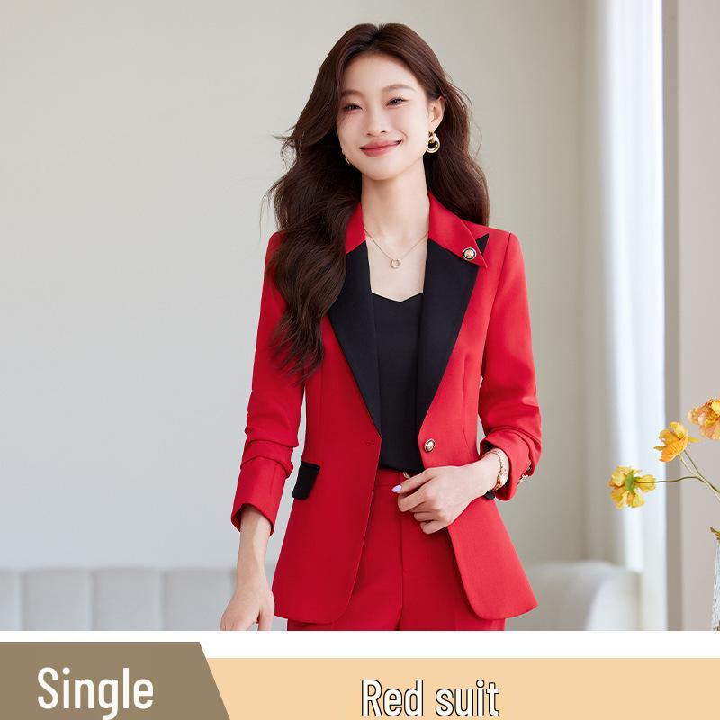 Women's White Suit Set - 2026 Spring/Autumn Professional Goddess Style High-End Jacket