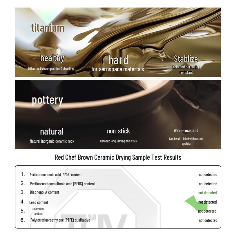 Red Chef 26cm Titanium Ceramic Non-stick Frying Pan