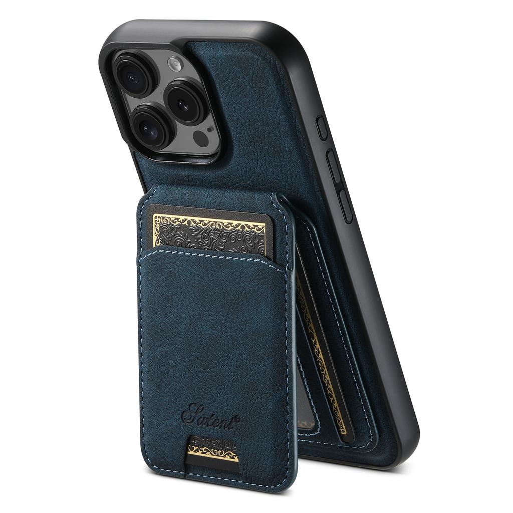 SUTENI H16 For iPhone 16 Pro Max Magnetic Case Kickstand Phone Cover Detachable Card Holder