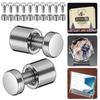 12 Peças Moldura de Acrílico Suporte para Placa de Vidro Parafuso de Fixação para Parede Suporte Fixador Parafusos de Fixação Fixadores de Vidro