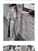 Cardigan da ragazza stile coreano primavera 2025 e pantaloni a gamba larga set casual due pezzi