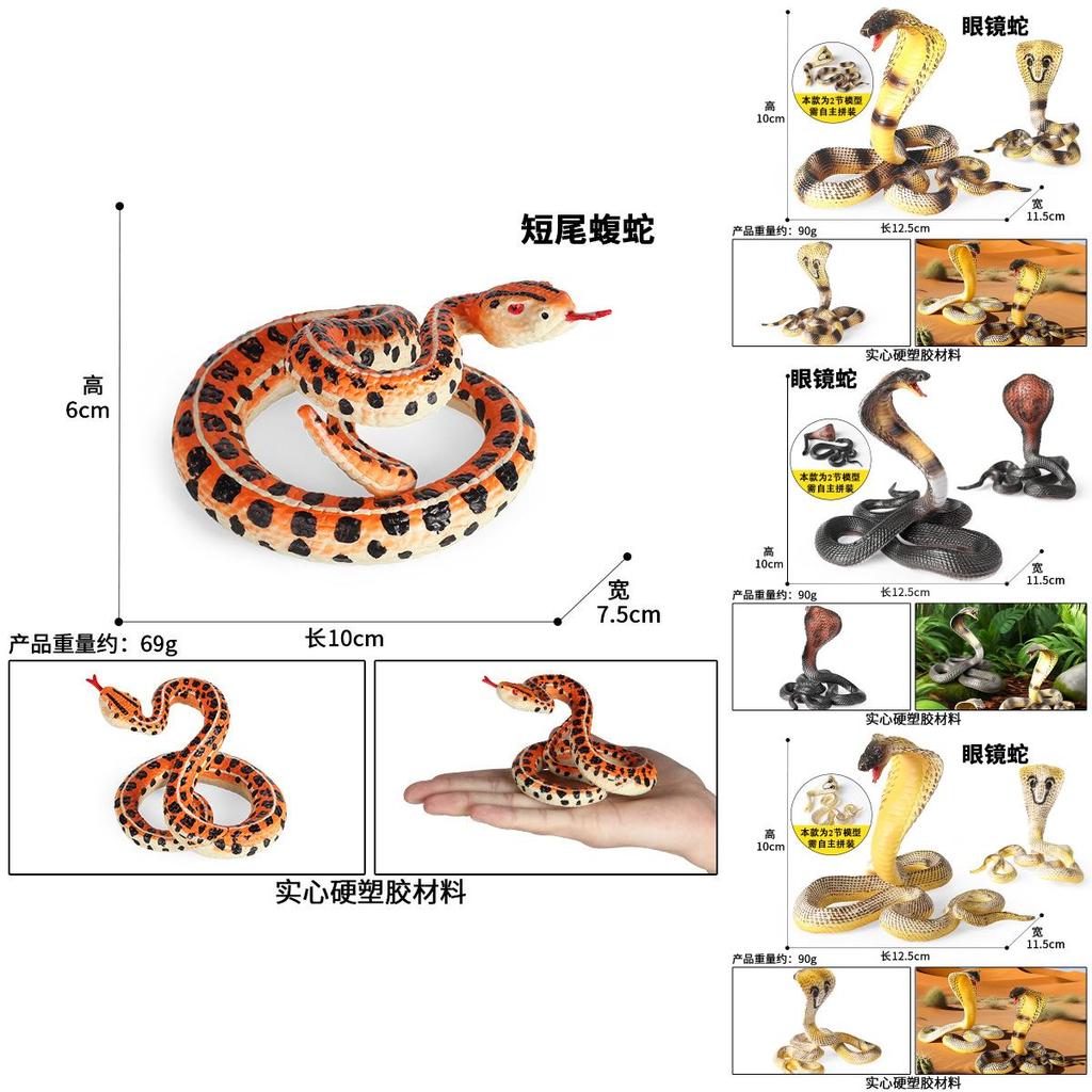 Childrens Realistic Snake Model With Plastic Construction For Educational And Play Use
