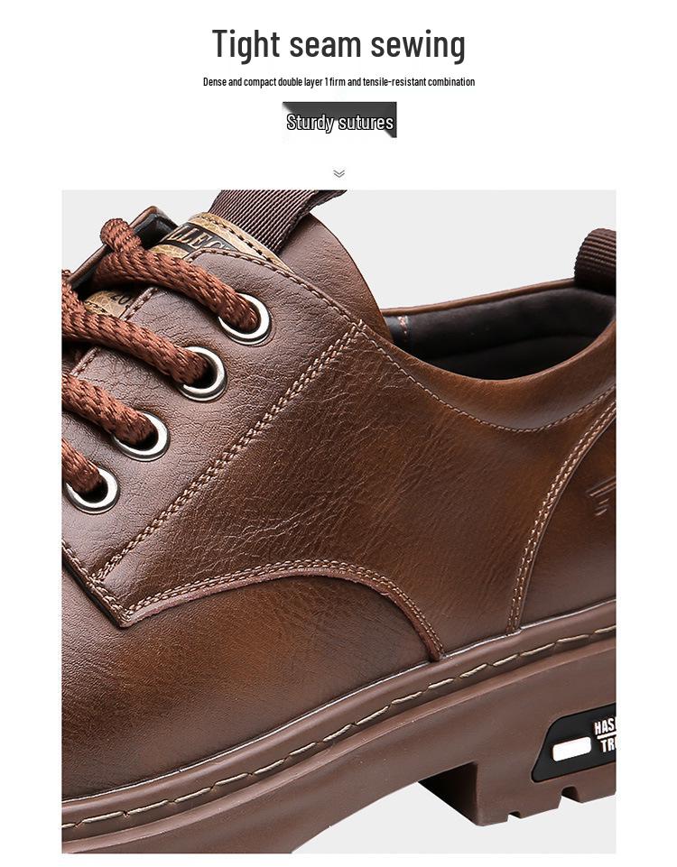 Sapatos Casuais de Couro Masculinos Artesanais 2024 - Costura Retrô, Resistentes ao Desgaste, Design de Cadarço para Roupa de Trabalho de Primavera e Outono