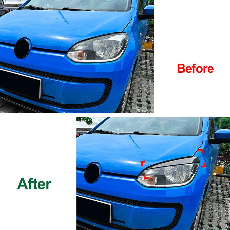 Dekoracja Brwi Reflektora Samochodowego Dla VW UP 2011 2012 2013 2014 2015 Naklejka Wykończeniowa Lampy Głównej Osłona Reflektorów Akcesoria