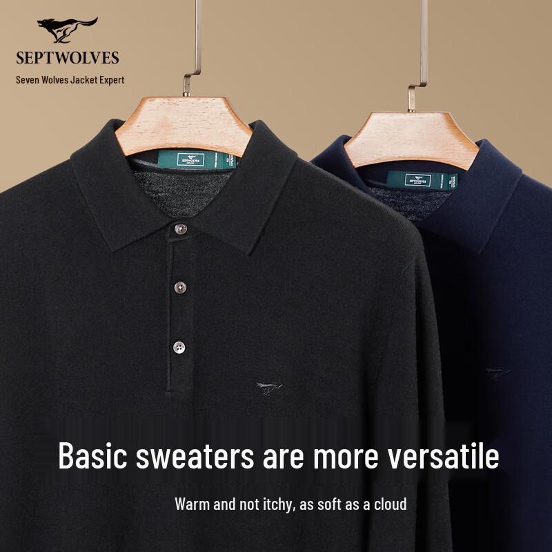 

Qipilong Men s Winter Crew Neck 100% Wool Long Sleeve Sweater XL