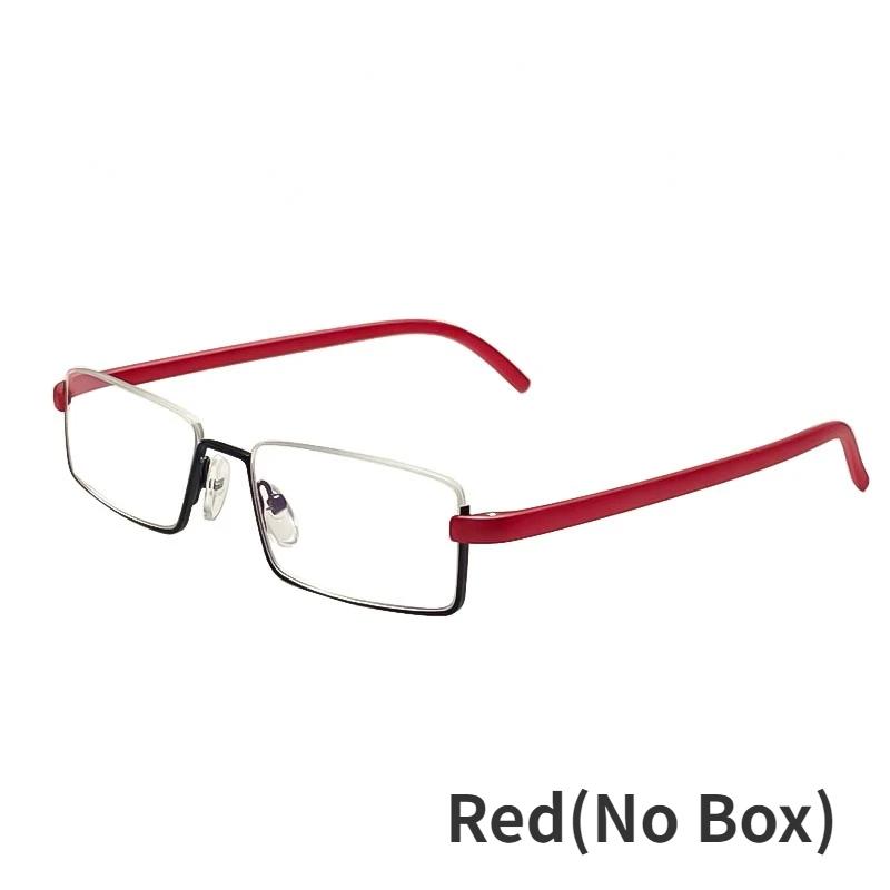 

Очки унисекс TR90 HD по рецепту с футляром, винтажные квадратные очки для чтения, роскошные очки с защитой от синего света, очки для пресбиопии +2.5