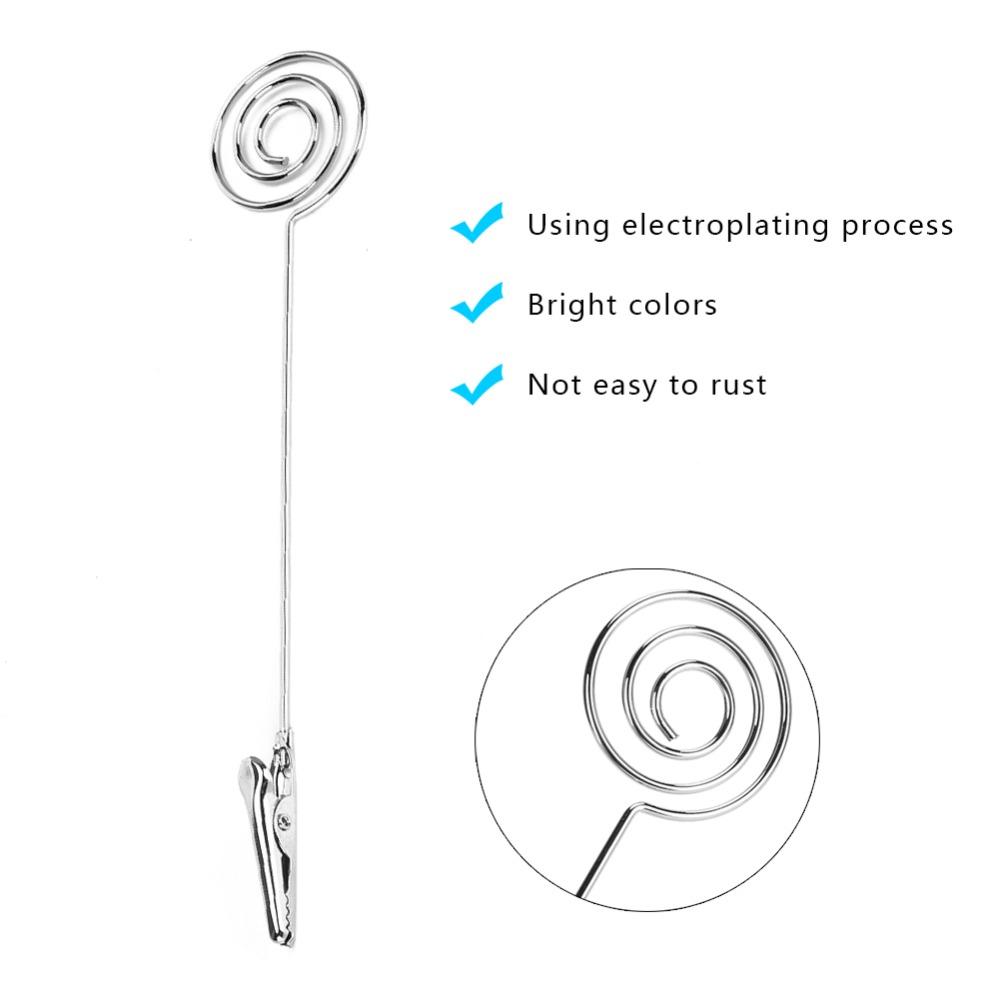 10PCS Alligator Clip Table Note Clips 15*3cm Metal Table Cards Clip  Desk Organizer