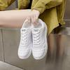 New Leather Women Shoes Fashion Casual White Vulcanize Sneakers Woman Breathable Platform Walking Flats Shoes Zapatillas Mujer