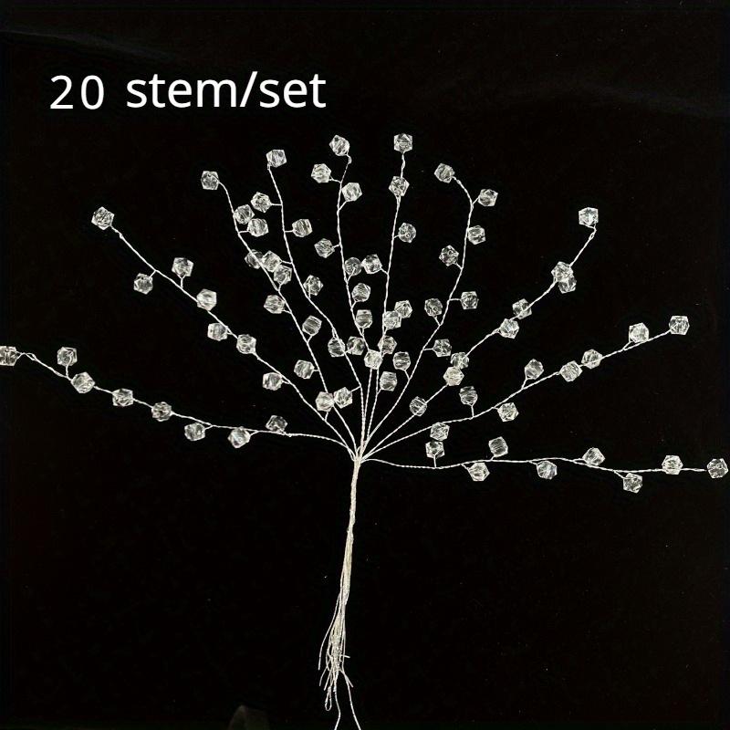 

20 шт. Кристально-акриловый Букет Искусственных Цветов с Бусинами Ручная Работа Элегантность для DIY Свадебного Декора Дома Офиса