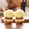 Cute Bee Plush Keychain Backpack Charm Soft Stuffed Animal Toy With Pp Cotton Fill Mini Gift For Kids