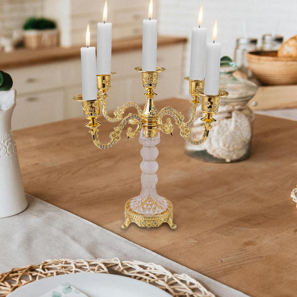 5 Arms Candle Holder Candelabra for Dining And Decorative Use