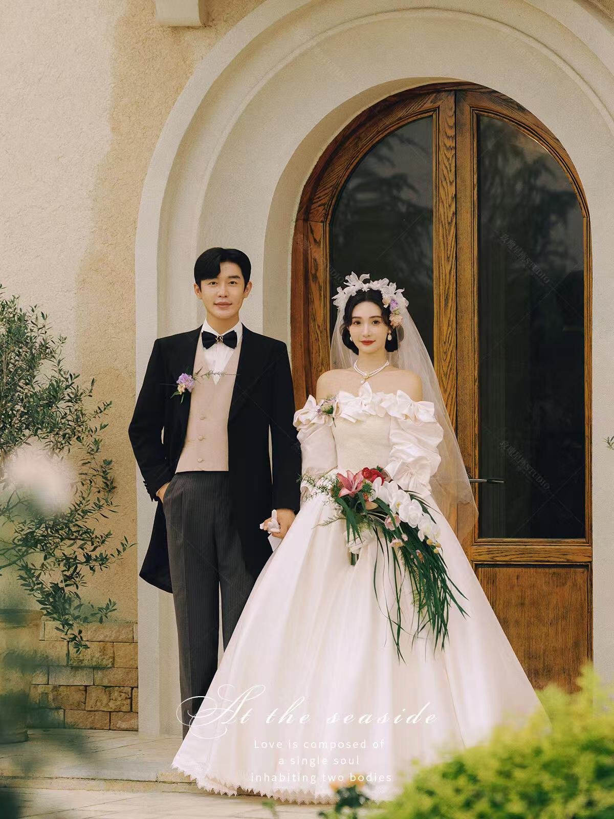 

Французское ретро свадебное платье парное платье белое легкое свадебное платье XXL белый